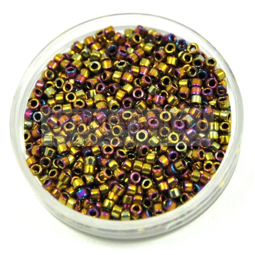 Miyuki Delica Japanese Seed Bead  size : 10/0 - 0029 10 Metallic Purple Gold Iris