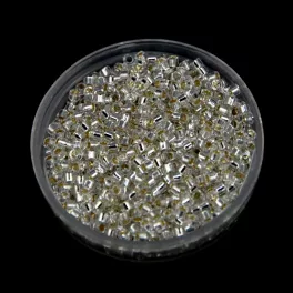   Miyuki Delica Japanese Seed Bead  size : 10/0 - 0041 10 Silver Lined Crystal