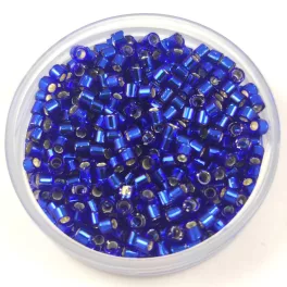   Miyuki Delica Japanese Seed Bead  size : 10/0 - 0047 - Silver Lined Cobalt - 10/0