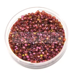   Miyuki Delica Japanese Seed Bead  size : 10/0 - 0103 Dark Topaz Rainbow Gold Luster