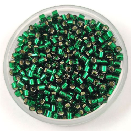 Miyuki Delica Japanese Seed Bead  - 148 -  Silver Lined Green - 10/0