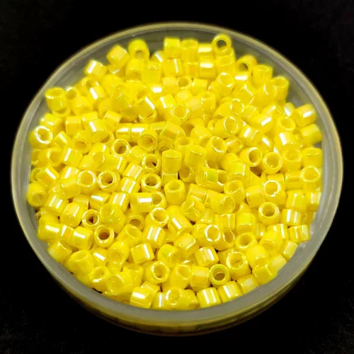 Miyuki Delica Japanese Seed Bead  size : 10/0 - 0160 Opaque Yellow AB