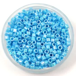   Miyuki Delica Japanese Seed Bead - 164 - Opaque Turquoise Blue AB - 10/0