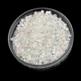   Miyuki Delica Japanese Seed Bead  size : 10/0 - 0202 White Pearl AB