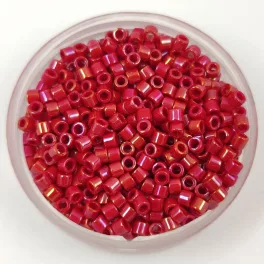   Miyuki Delica Japanese Seed Bead - 214 - Opaque Red AB - 10/0