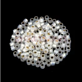   Miyuki Delica Japanese Seed Bead  size : 10/0 - 0221 Gilt Lined White Opal