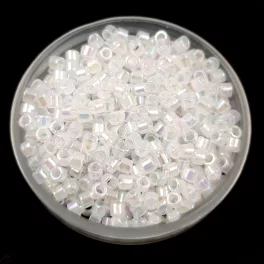   Miyuki Delica Japanese Seed Bead  size : 10/0 - 0222 - Opal White Pearl AB