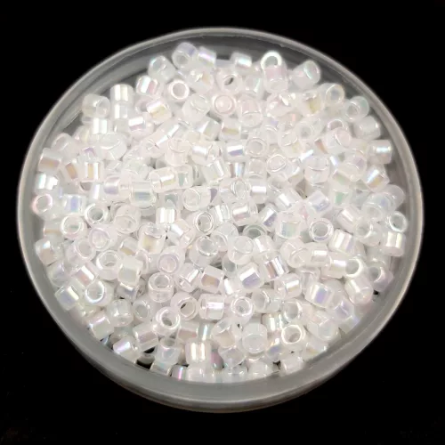 Miyuki Delica Japanese Seed Bead  size : 10/0 - 0222 - Opal White Pearl AB