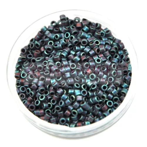 Miyuki Delica Japanese Seed Bead  size : 10/0 - 0325 Matte Metallic Blue Iris