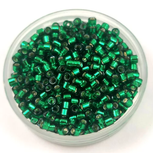 Miyuki Delica Japanese Seed Bead  - 605 -  Silver Lined Emerald - 10/0