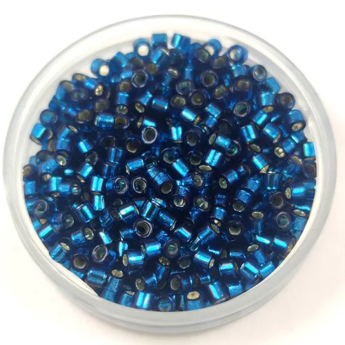 Miyuki Delica Japanese Seed Bead  - 608 -  Silver Lined Blue Zircon - 10/0