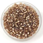 Miyuki Delica Japanese Seed Bead - 907 - Sparkling Light Bronze Lined Crystal - 10/0
