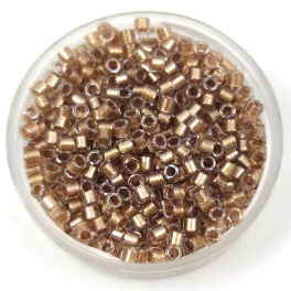   Miyuki Delica Japanese Seed Bead - 907 - Sparkling Light Bronze Lined Crystal - 10/0