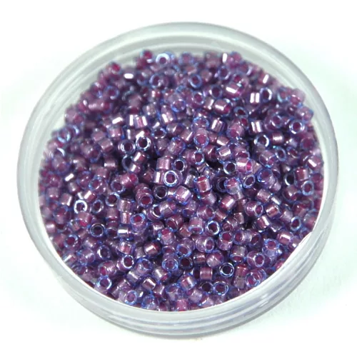 Miyuki Delica Japanese Seed Bead  size : 10/0 - 0922 Sparkling Orchid Lined Aqua 10/0