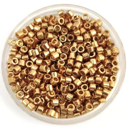   Miyuki Delica Japanese Seed Bead - 1834 - Duracoat Galvanized Champagne - 10/0