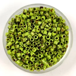   Miyuki Delica Japanese Seed Bead  size : 10/0 -  2265 - Opaque Chartreuse Picasso