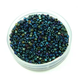   Miyuki Delica Japanese Seed Bead  size : 11/0 - 0002 Metallic Dark Blue Iris 