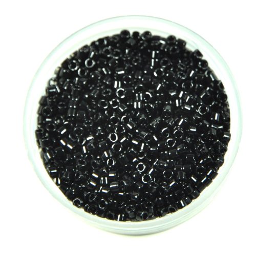 Miyuki Delica Japanese Seed Bead  size : 11/0 - 0010 Opaque Black 