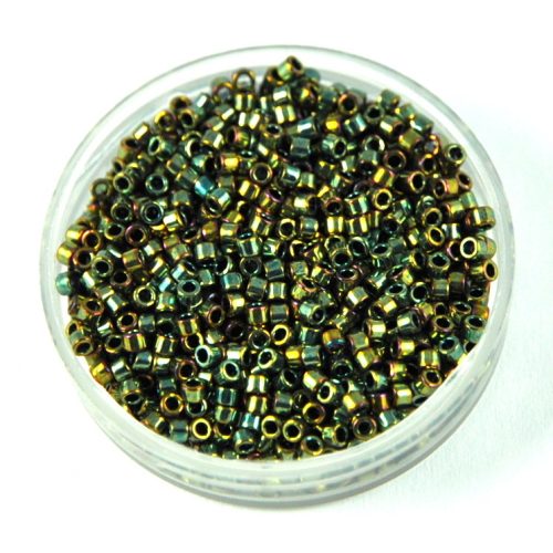 Miyuki Delica Japanese Seed Bead  size : 11/0 - 0024 Metallic Olive Green Iris 
