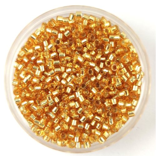 Miyuki delica gyöngy 0042 - ezüst közepű arany - 11/0 - 50g-AKCIOS