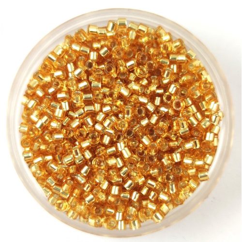 Miyuki Delica Japanese Seed Bead  size : 11/0 - 0042 Silver Lined Gold 