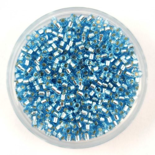 Miyuki Delica Japanese Seed Bead  size : 11/0 - 0044 Silver Lined Aqua 