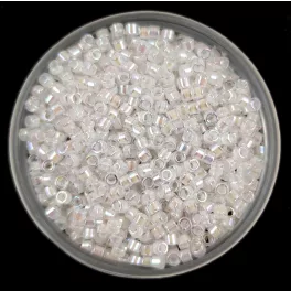  Miyuki Delica Japanese Seed Bead  size : 11/0 - 0052 - Pale Peach Lined Crystal AB 