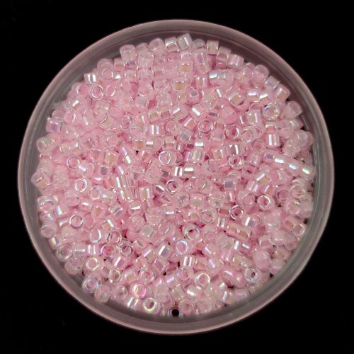 Miyuki Delica Japanese Seed Bead  size : 11/0 - 0055 - Pink Lined Crystal AB 