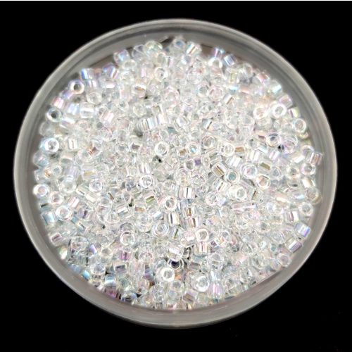 Miyuki Delica Japanese Seed Bead  - 80 - Light Aqua Lined Crystal - 11/0