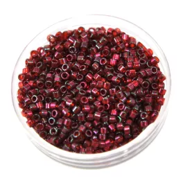   Miyuki Delica Japanese Seed Bead  size : 11/0 - 0105 Garnet Gold Luster