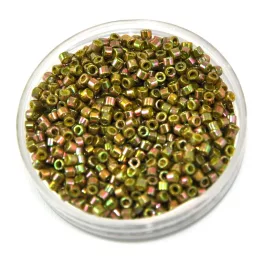   Miyuki Delica Japanese Seed Bead  size : 11/0 - 0133 Opaque Golden Olive Luster 