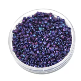   Miyuki Delica Japanese Seed Bead  size : 11/0 - 0135 Opaque Eggplant Luster
