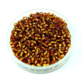   Miyuki Delica Japanese Seed Bead  size : 11/0 - 0144 Silver Lined Topaz