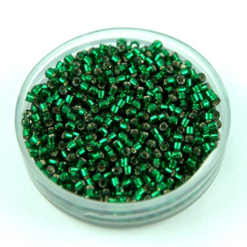 Miyuki delica gyöngy 0148 - Silver Lined Green - 11/0 - 50g - AKCIOS