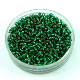   Miyuki Delica Japanese Seed Bead  size : 11/0 -0148 - Silver Lined Green