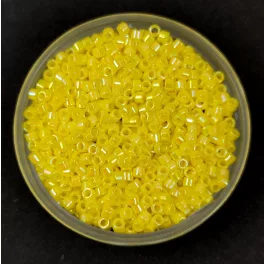   Miyuki Delica Japanese Seed Bead  size : 11/0 - 0160 Opaque Yellow AB 