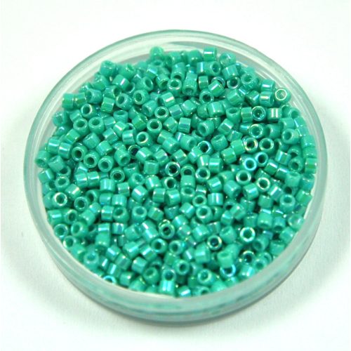 Miyuki delica gyöngy 0166 - Opaque Turquoise Green AB - 10/0