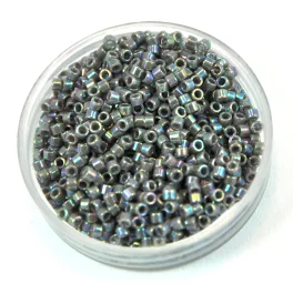   Miyuki Delica Japanese Seed Bead  size : 11/0 - 0168 Opaque Gray AB