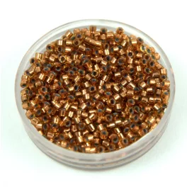   Miyuki Delica Japanese Seed Bead  size : 11/0 - 0181 - Silver Lined Light Bronze