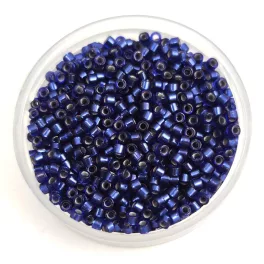   Miyuki Delica Japanese Seed Bead  size : 11/0 - 0183 - Silver Lined Royal Blue
