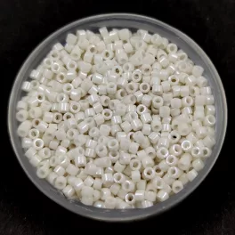   Miyuki Delica Japanese Seed Bead  size : 11/0 - 0211 Opaque Limestone Luster 
