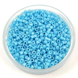   Miyuki Delica Japanese Seed Bead  size : 11/0 - 0215 -  Opaque Sky Blue Luster