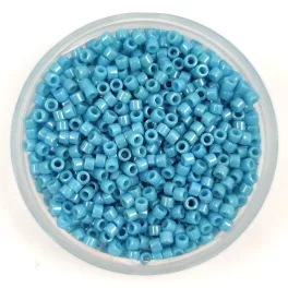   Miyuki Delica Japanese Seed Bead  size : 11/0 - 0218 - Opaque Glazed Light Blue Luster