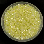 Miyuki Delica Japanese Seed Bead  - 232 - Dyed Yellow Lined Ceylon Crystal - 11/0