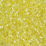 Miyuki Delica Japanese Seed Bead  - 232 - Dyed Yellow Lined Ceylon Crystal - 11/0