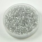 Miyuki delica gyöngy 0271 - Silver Gray Lined Crystal - 11/0 - 50g-AKCIOS