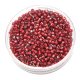Miyuki Delica Japanese Seed Bead  size : 11/0 - 0280 Cranberry Lined Crystal Luster 