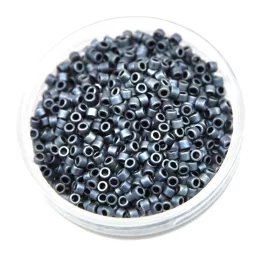   Miyuki Delica Japanese Seed Bead  size : 11/0 - 0301 Matte Gunmetal