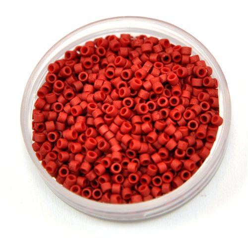 Miyuki delica gyöngy 0378 - Matte Lustered Dark Red - 11/0 - 25g-AKCIOS