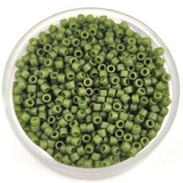 Miyuki delica gyöngy - 0391 - Matte Opaque Olive - 11/0